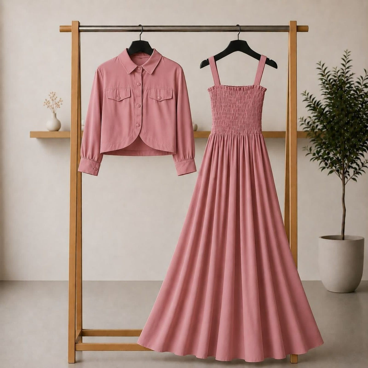 Elegant Co-ord Dress and Jacket Set