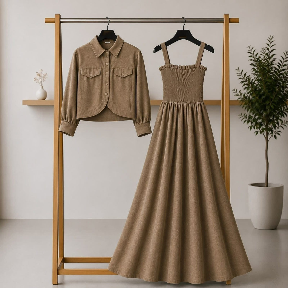 Elegant Co-ord Dress and Jacket Set