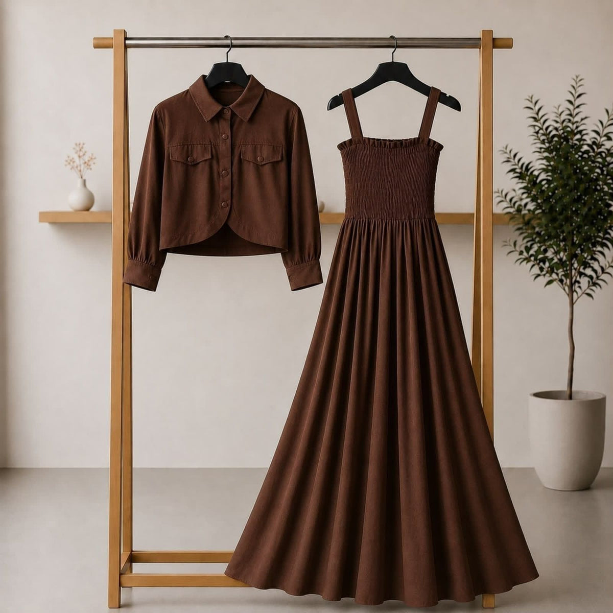 Elegant Co-ord Dress and Jacket Set