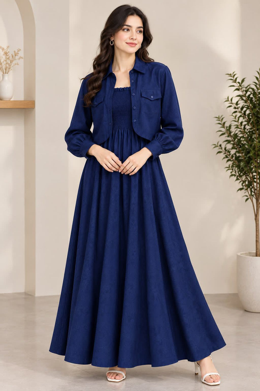 Elegant Co-ord Dress and Jacket Set