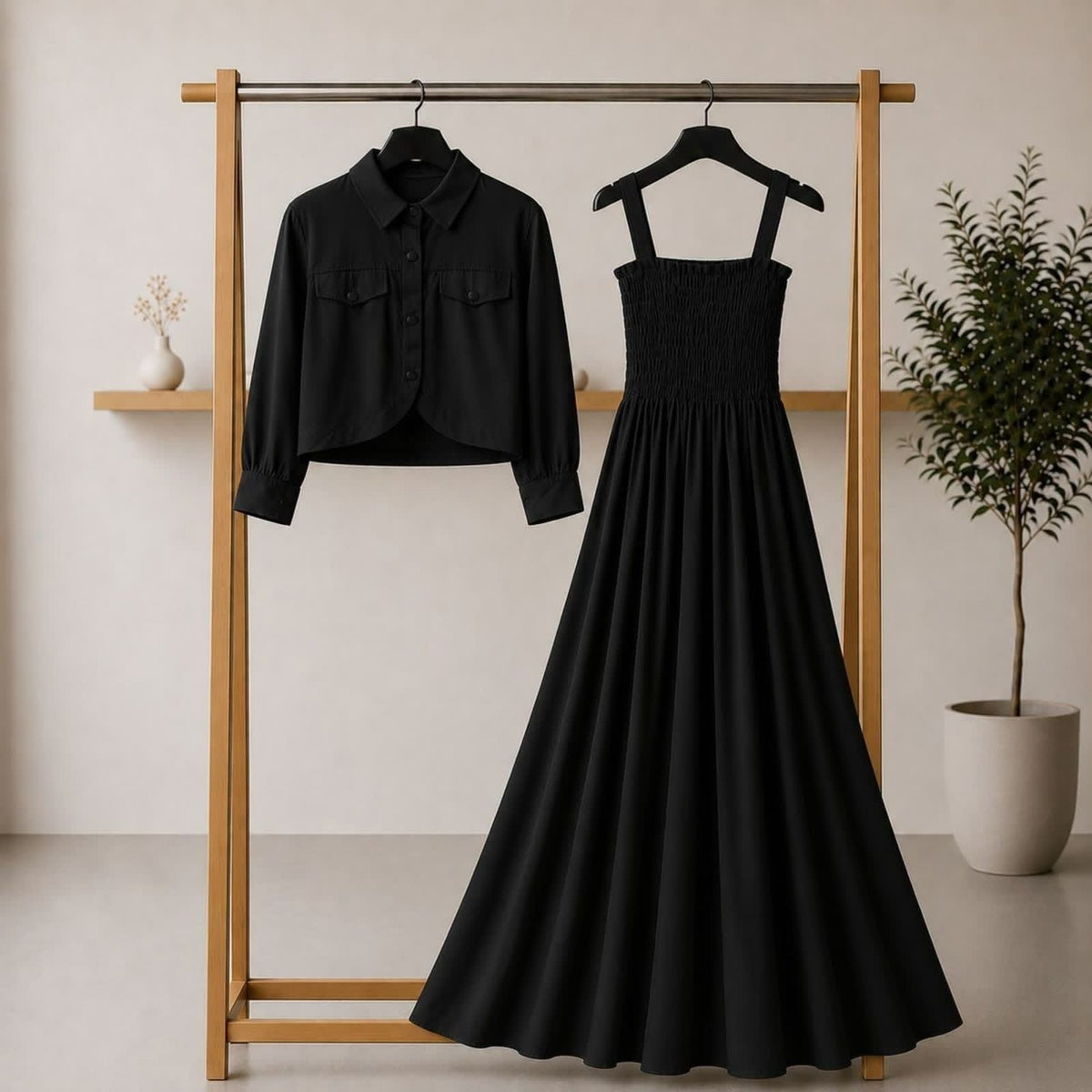 Elegant Co-ord Dress and Jacket Set
