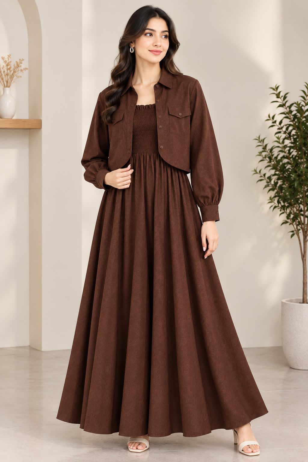 Elegant Co-ord Dress and Jacket Set